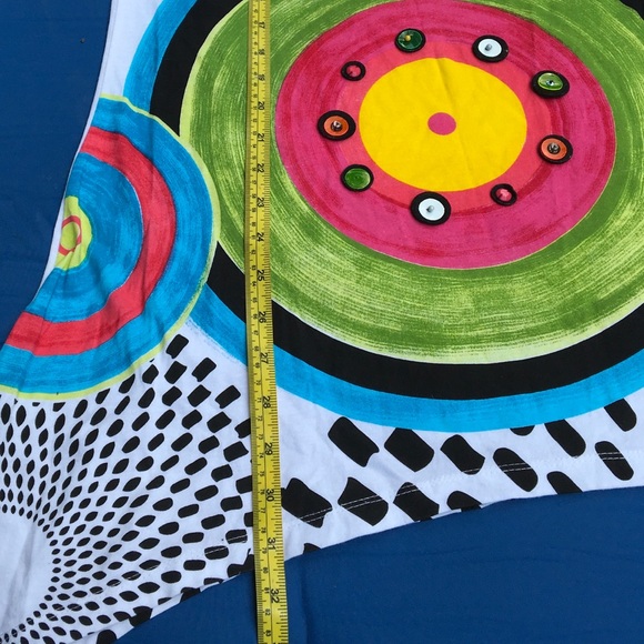 Desigual Mila white short sleeve tunic top (small) - Picture 7 of 8